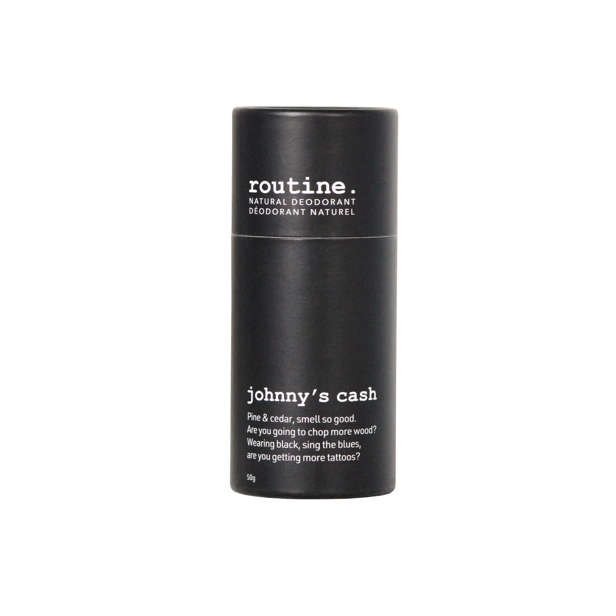 Routine Natural Deodorant Stick, Soft-Glide Cream Stick in 19 Signature Scents, Classic or Baking Soda Free, 50g - Johnny's Cash