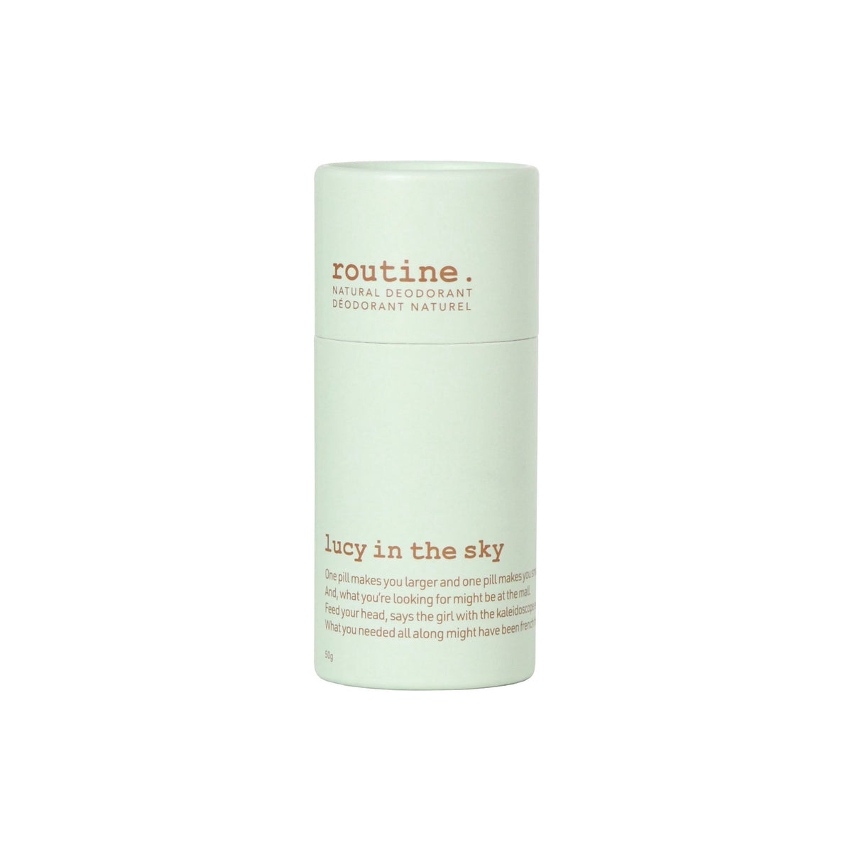 Routine Natural Deodorant Stick, Soft-Glide Cream Stick in 19 Signature Scents, Classic or Baking Soda Free, 50g - Lucy in the Sky