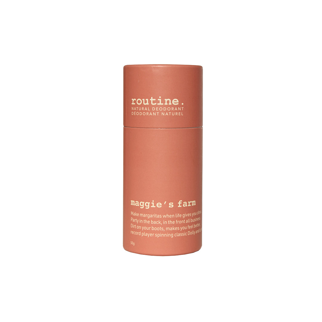 Routine Natural Deodorant Stick, Soft-Glide Cream Stick in 19 Signature Scents, Classic or Baking Soda Free, 50g - Maggie's Farm