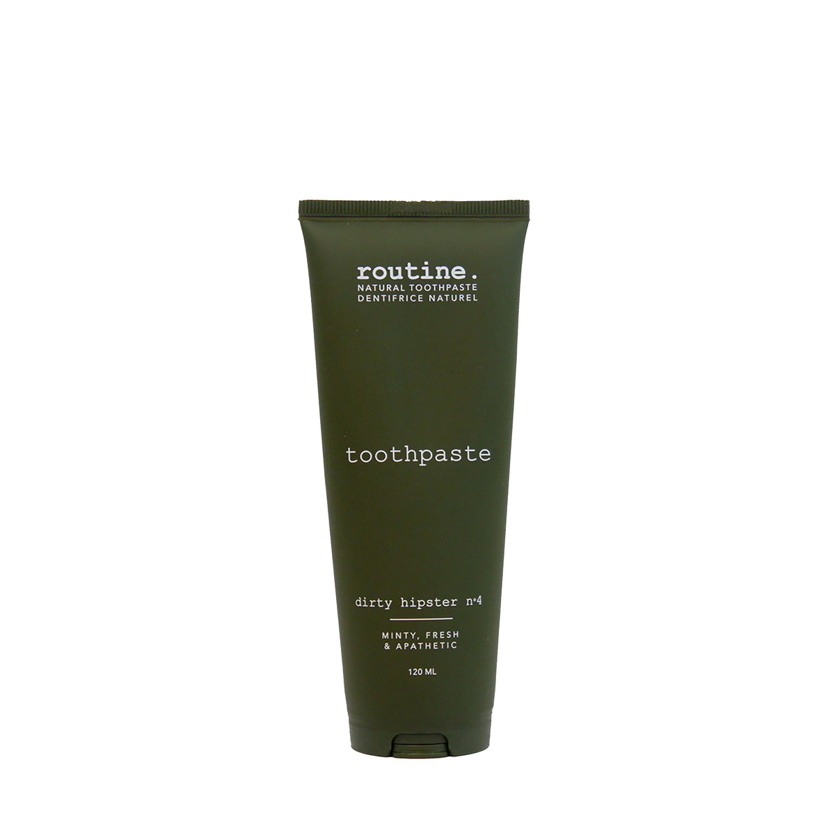 Routine Natural Toothpaste with Hydroxyapatite and Xylitol, Fluoride-Free, Cinnamon or Mint, 120ml or 20ml Mini - Dirty Hipster Mint – 120ml