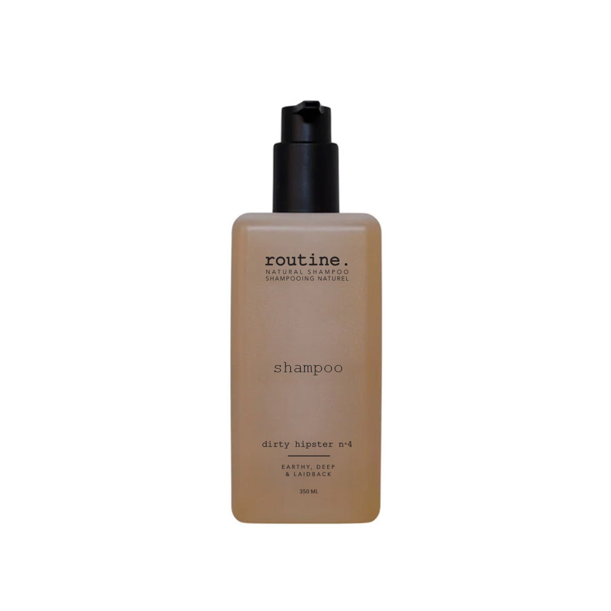 Routine Natural Shampoo with Quinoa and Baobab Proteins, Botanical Scents, Colour-Safe, SLS-Free, Vegan, 350ml - Dirty Hipster No. 4