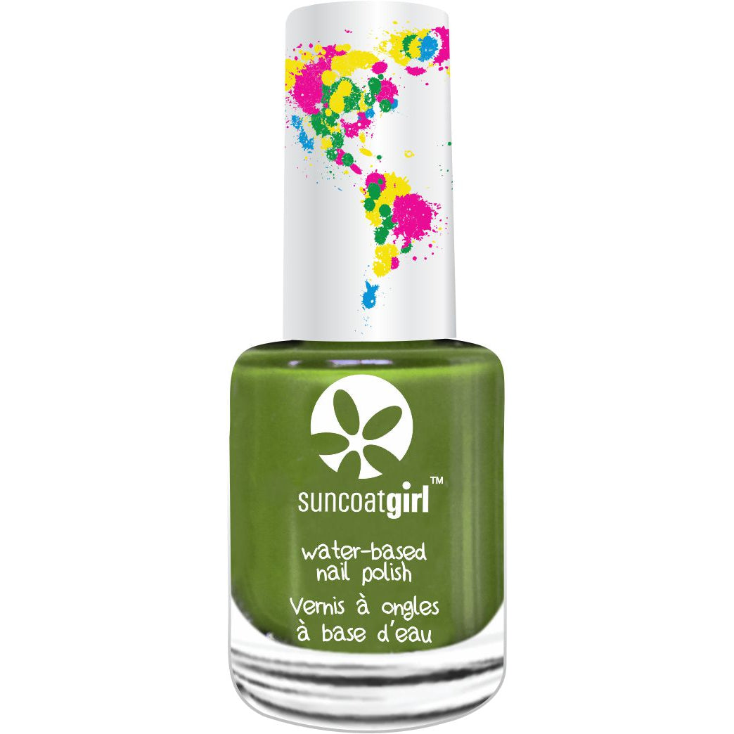 Suncoat Kids Water-Based Peelable Nail Polish, Peel-Off, Odourless, No Remover Needed, Ages 3+, 9ml, 31 Colours - Gorgeous Green
