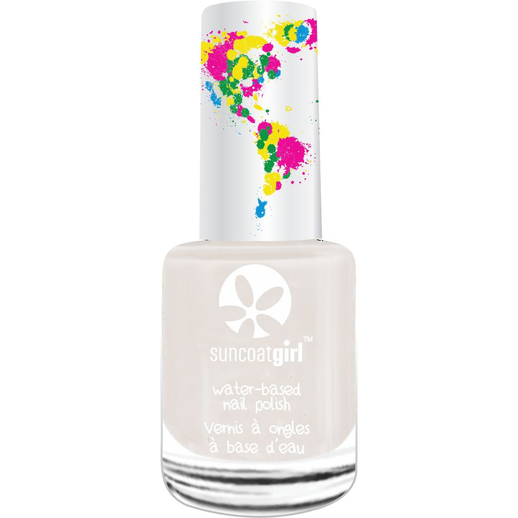 Suncoat Kids Water-Based Peelable Nail Polish, Peel-Off, Odourless, No Remover Needed, Ages 3+, 9ml, 31 Colours - Sparkling Snow