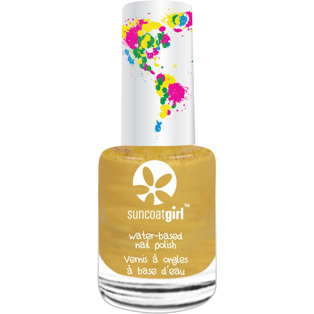 Suncoat Kids Water-Based Peelable Nail Polish, Peel-Off, Odourless, No Remover Needed, Ages 3+, 9ml, 31 Colours - Sunflower