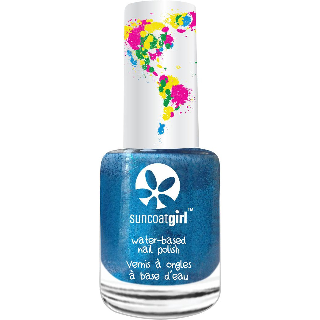 Suncoat Kids Water-Based Peelable Nail Polish, Peel-Off, Odourless, No Remover Needed, Ages 3+, 9ml, 31 Colours - Teal Zing