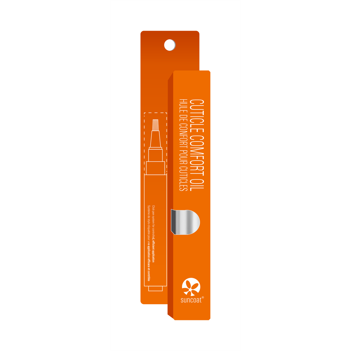 Suncoat Natural Cuticle Comfort Oil Pen with Sweet Almond, Jojoba and Carrot Seed Oil, Vegan, 4ml