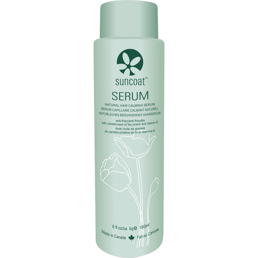 Suncoat Natural Anti-Frizz Hair Calming Serum, Silicone-Free, Alcohol-Free, Sugar-Based, Vegan, 180ml