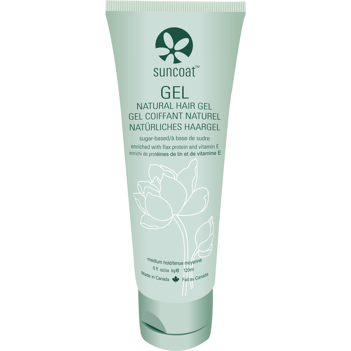 Suncoat Sugar-Based Natural Hair Gel, Alcohol-Free, Vegan, 150ml