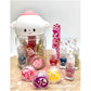 Suncoat Nail Candy Jar, 4 x 2ml Water-Based Peel-Off Kids Nail Polishes, 3 Nail Glitter Pots, Nail File and Stickers in a Reusable Jar