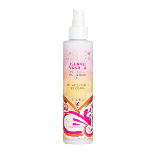 Pacifica Island Vanilla Hair and Body Mist, Alcohol-Free Tahitian Vanilla Scent, 177ml