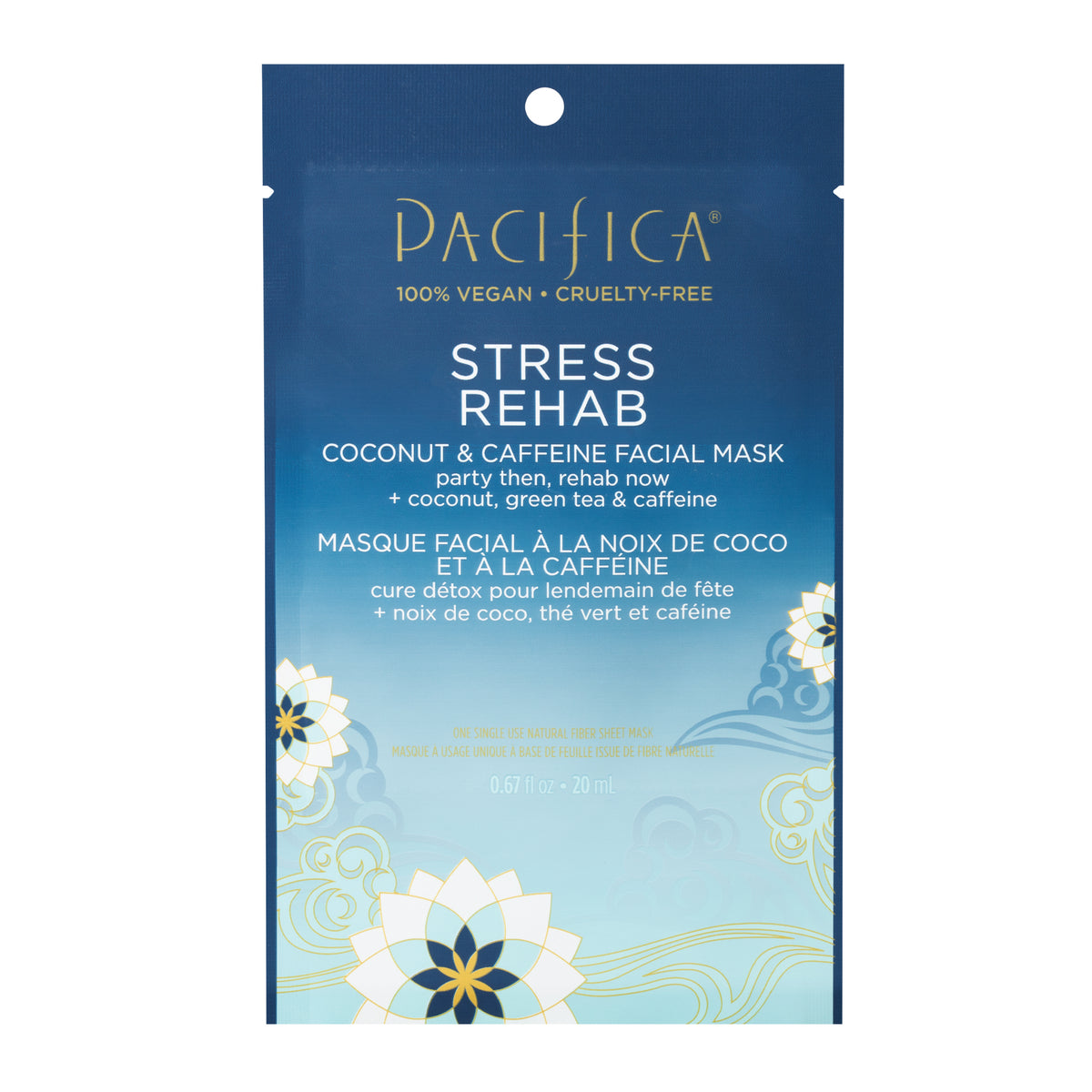Pacifica Sheet Masks, Glow Baby Brightening, Vegan Collagen Hydrate, Super Green, Stress Rehab or Eye Bright Undereye - Stress Rehab