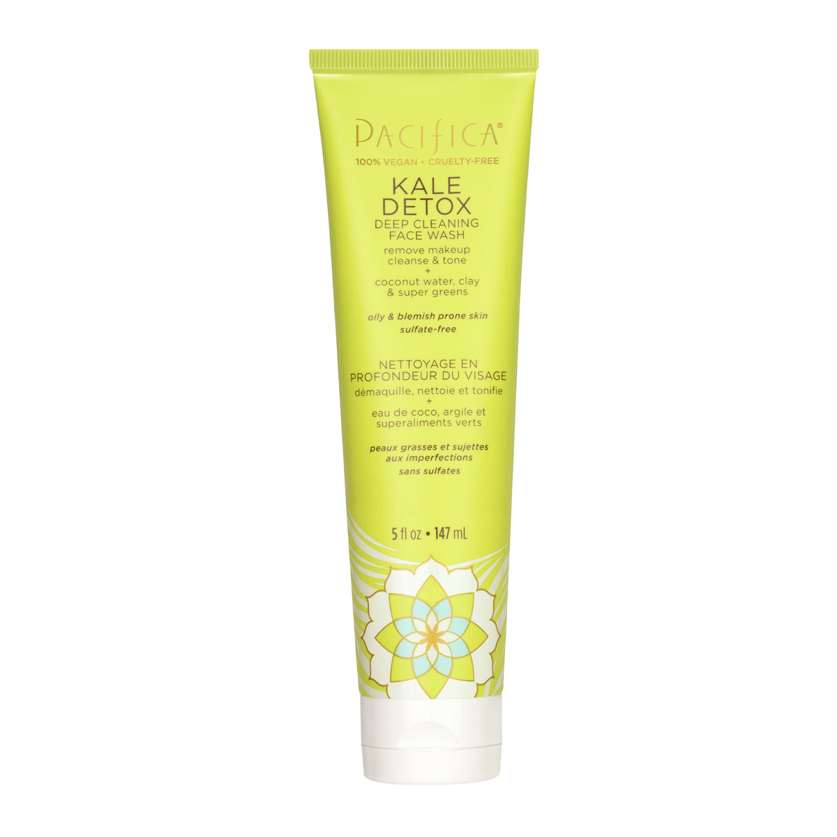 Pacifica Kale Detox Deep Cleansing Face Wash with Seaweed and Blue Seakale, 147ml