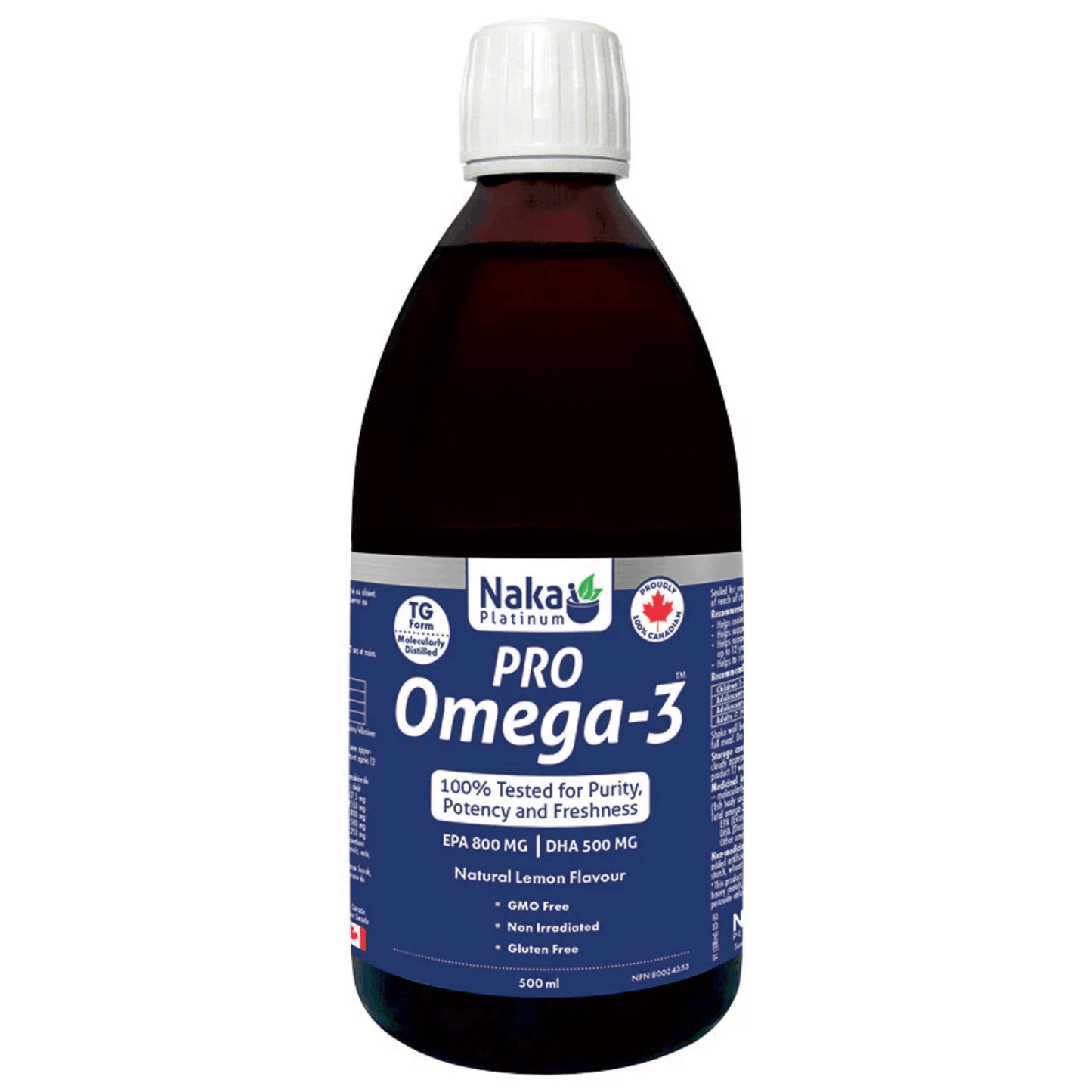 500ml Natural Lemon Flavour | Naka Platinum Pro Omega-3 Liquid