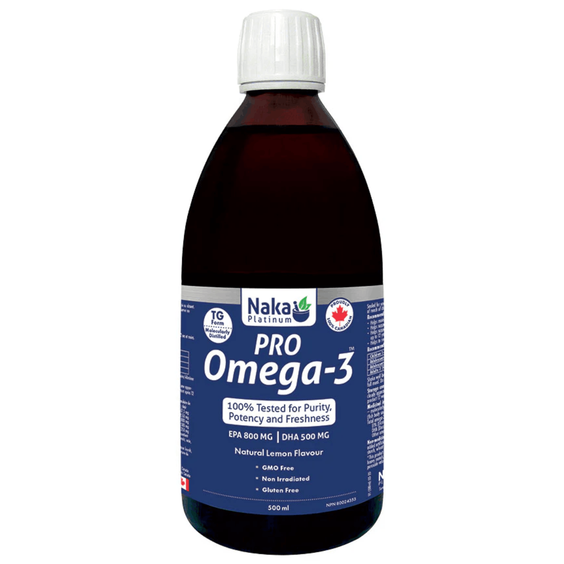 500ml Natural Lemon Flavour | Naka Platinum Pro Omega-3 Liquid
