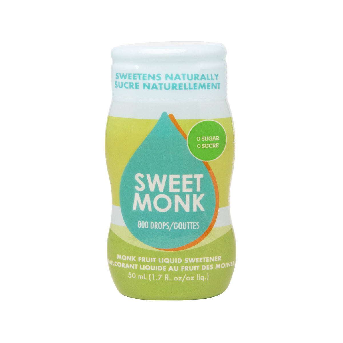 SweetMonk Liquid Monk Fruit Sweetener, Sugar-Free and Zero Calories, No Stevia or Erythritol, Original or French Vanilla, 50ml (150 Servings) - Original