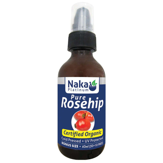 Bonus 60ml (50 + 10 Free) | Naka Platinum Pure Rosehip Certified Organic Oil