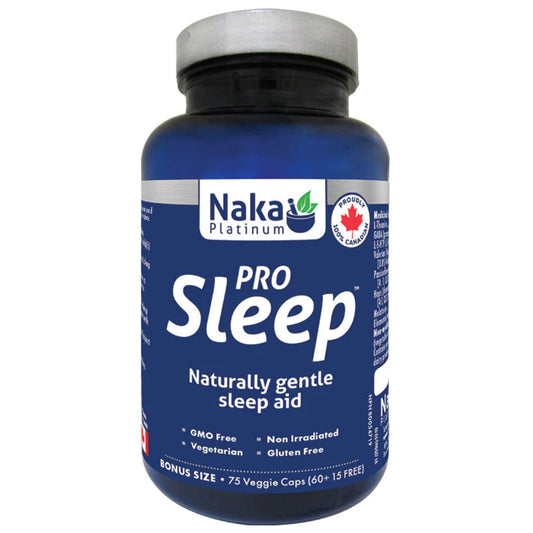 75 Vegetable Capsules | Naka Platinum Pro Sleep Naturally Gentle Sleep Aid
