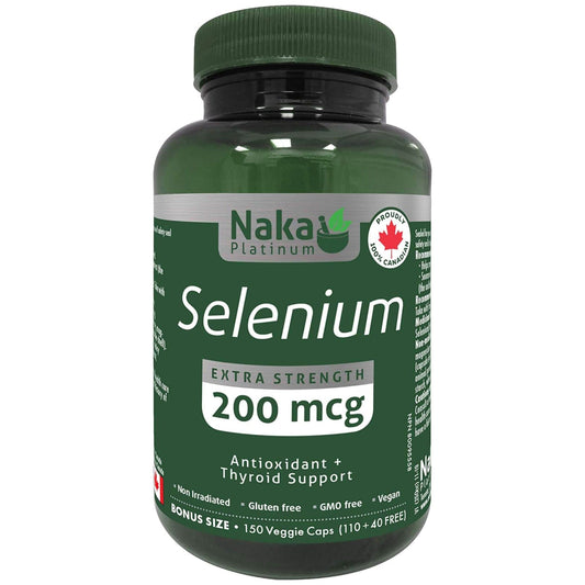 Naka Platinum Selenium Extra Strength 200mcg, 150 Vegetable Capsules