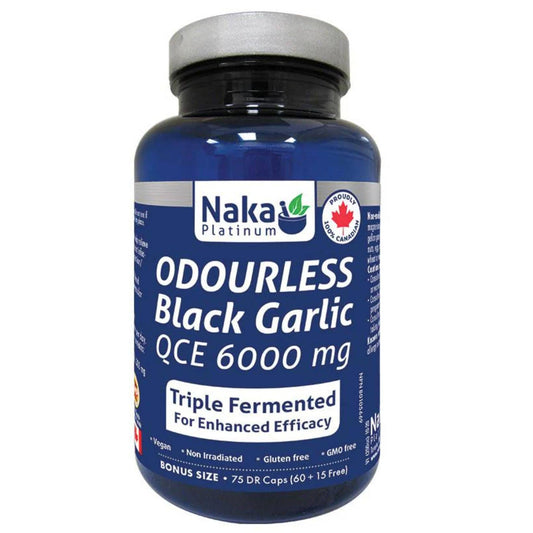 75 Delayed Release Vegetable Capsules | Naka Platinum Odourless Black Garlic 
