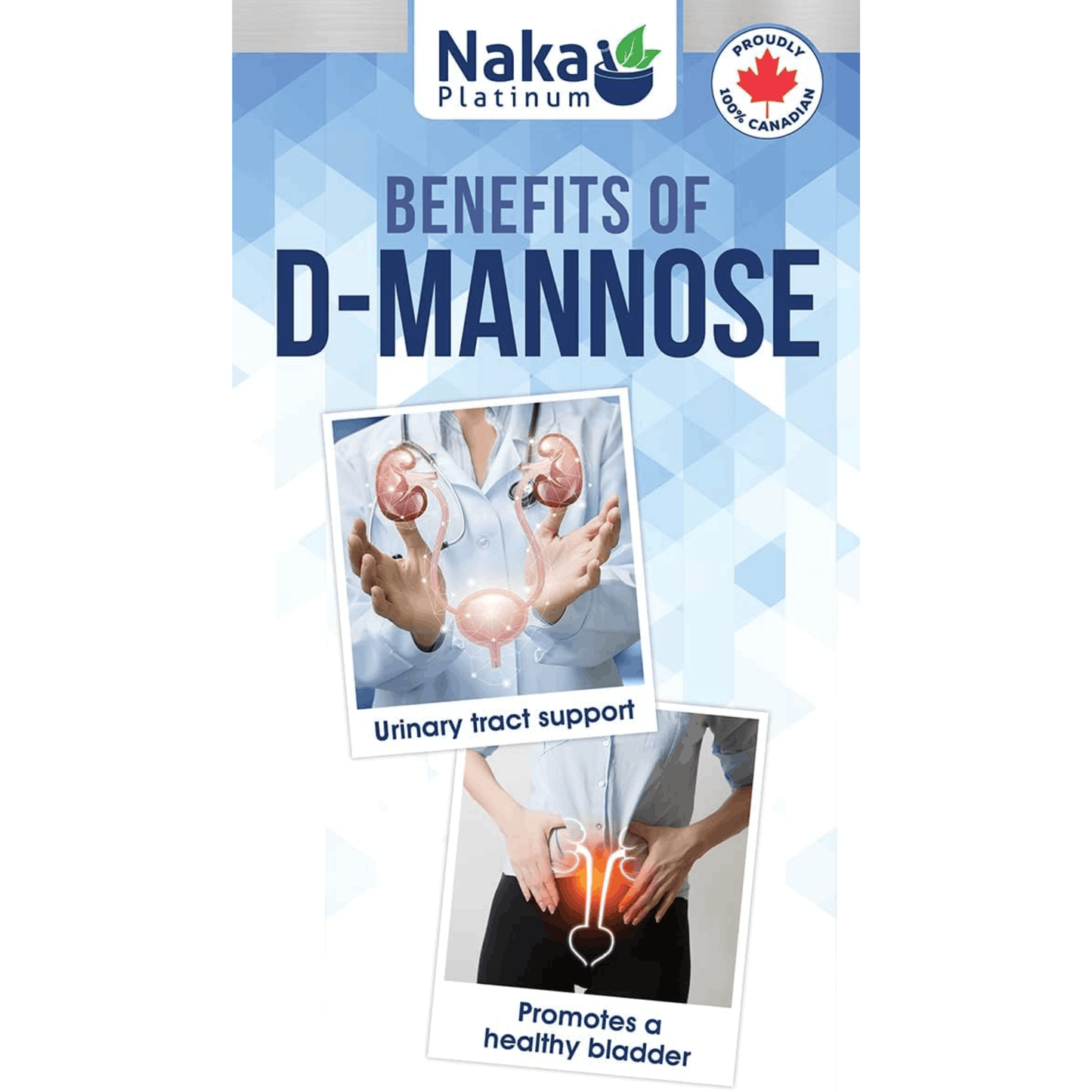 120 Vegetable Capsules | Naka Platinum D-Mannose benefits