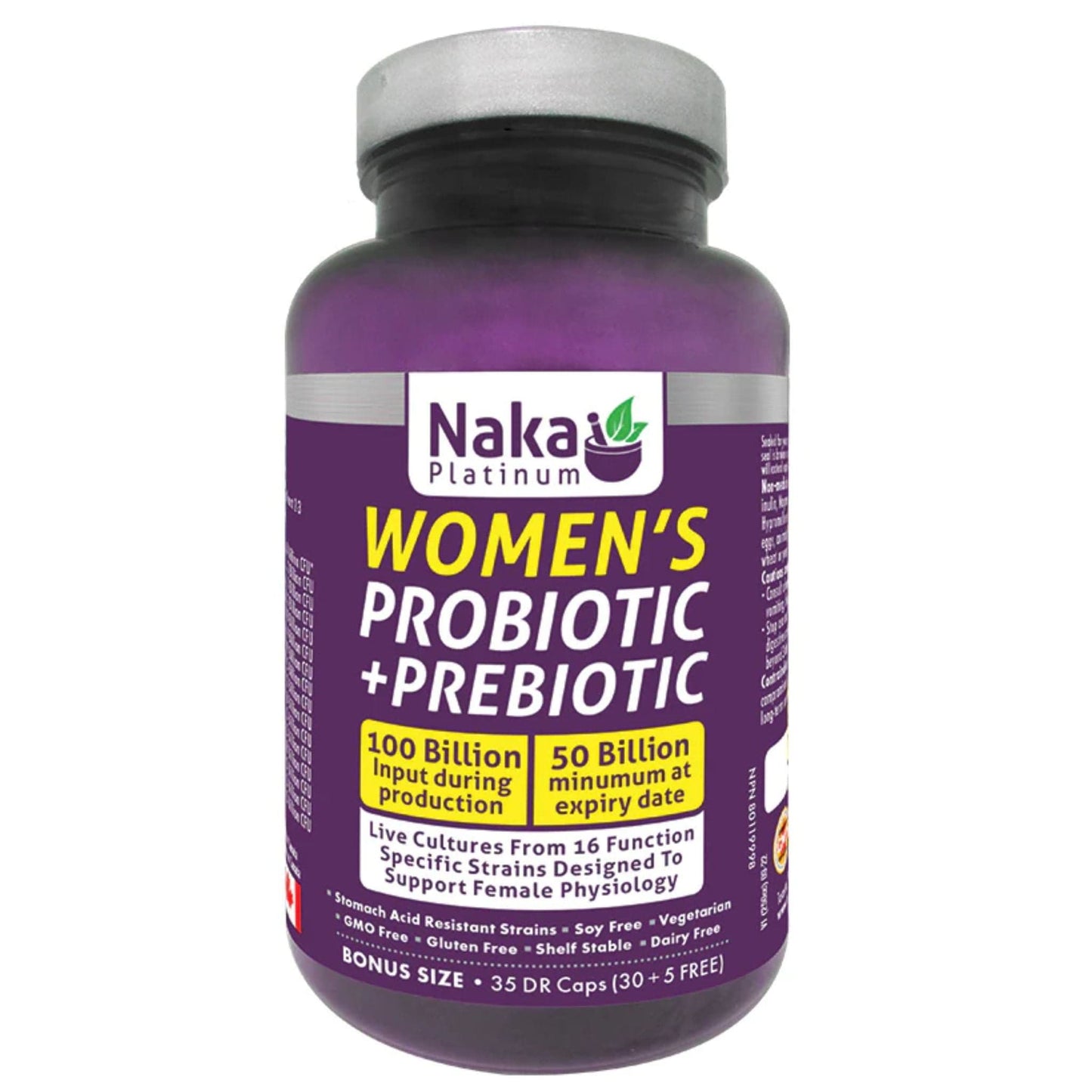 35 Vegetable Capsules | Naka Platinum Women's Probiotic 100 Billion
