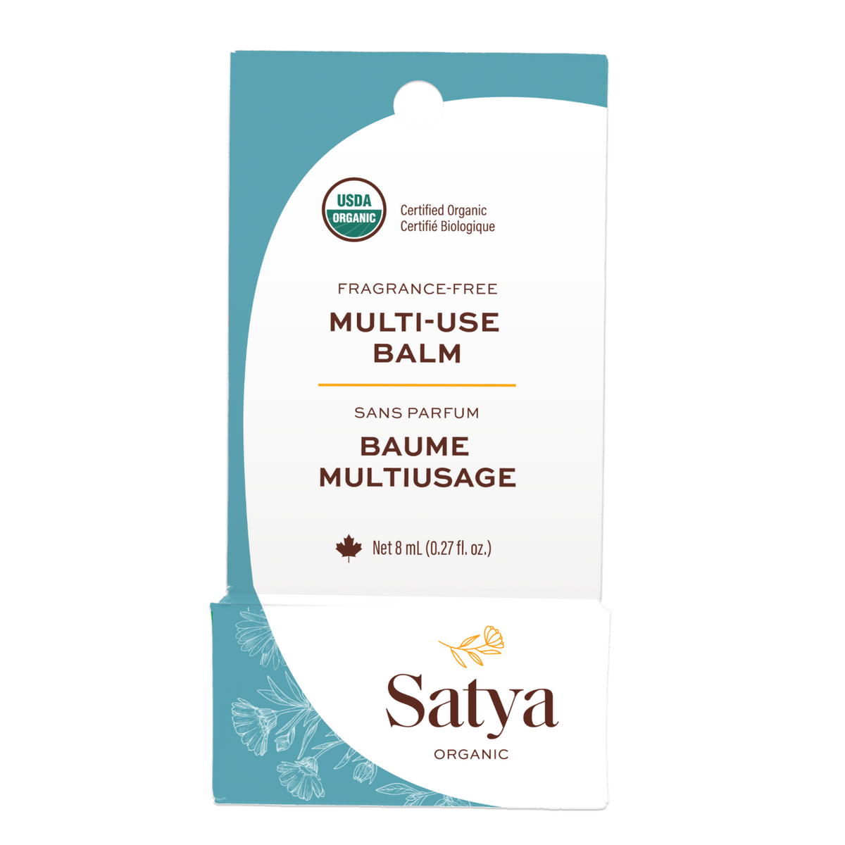Satya The One Multi-Use Balm, Organic Calendula and Oat Moisturizing Balm for Lips, Cuticles, Heels and Dry Skin, Fragrance-Free, Tin, Stick or Refill - Travel Tin, 8ml
