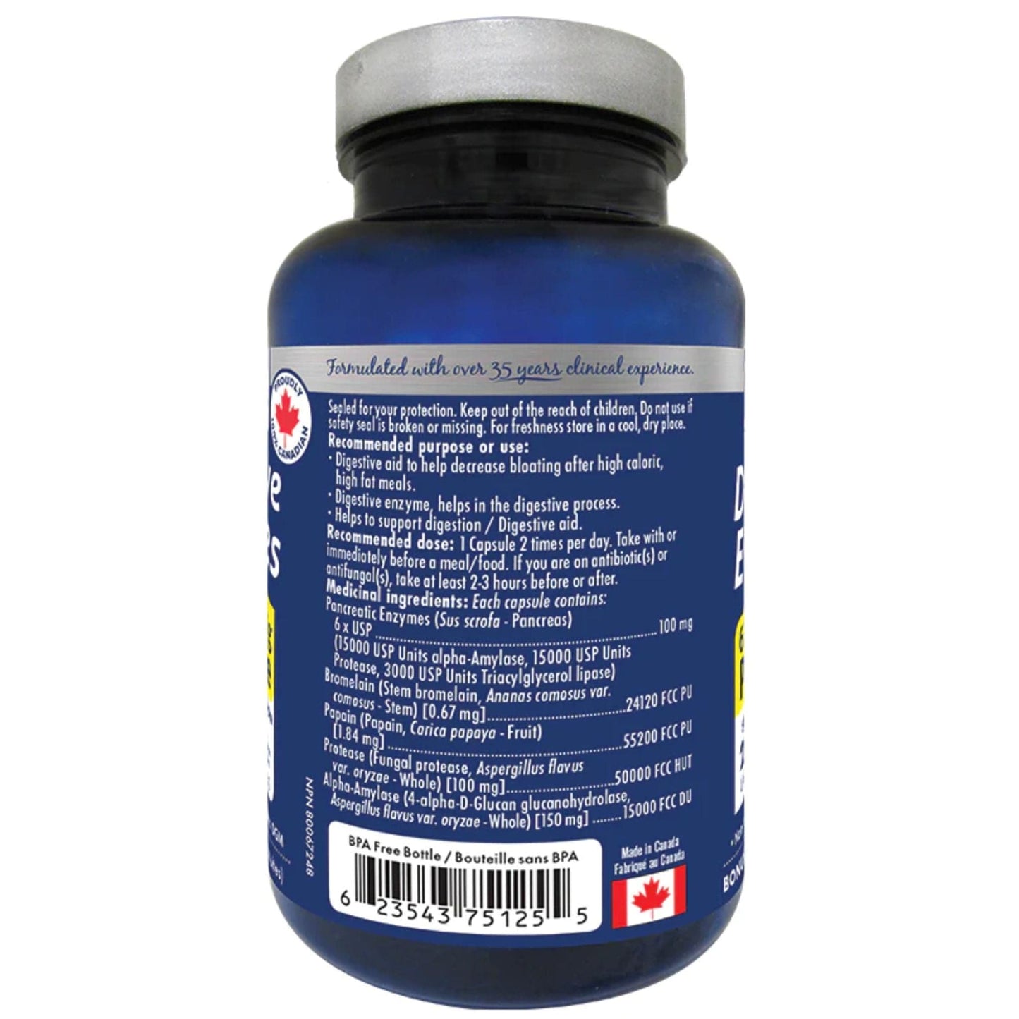 75 Capsules | Naka Platinum Digestive Enzymes