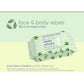 Rebels Refinery Face and Body Wipes, Bamboo Fibre Wipes with Aloe Vera and Vitamin E, 30 Count