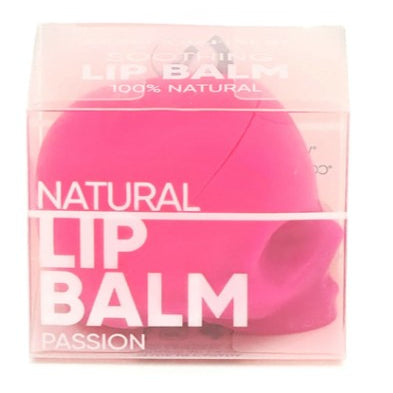 Rebels Refinery Skull Lip Balm 6g, Vanilla, Passionfruit or Mint, White, Pink or Black - Passionfruit (Pink)