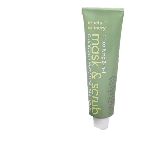 Rebels Refinery Advanced Clear Skin Face Scrub with Walnut Shell, Apricot Seed and Activated Charcoal, 100ml