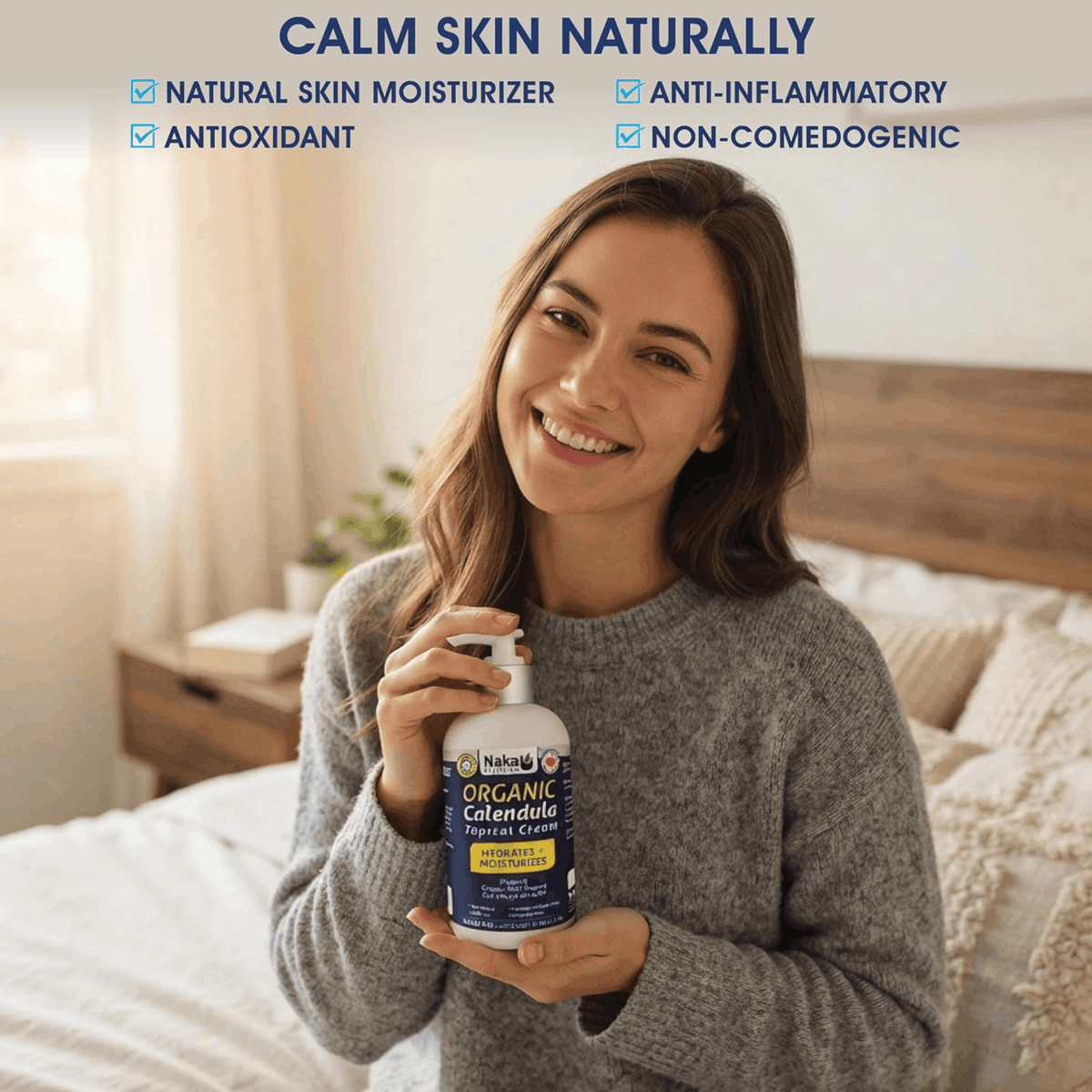 120ml | Naka Platinum Organic Calendula Topical Cream with Cold-Pressed Extra Virgin Olive Oil