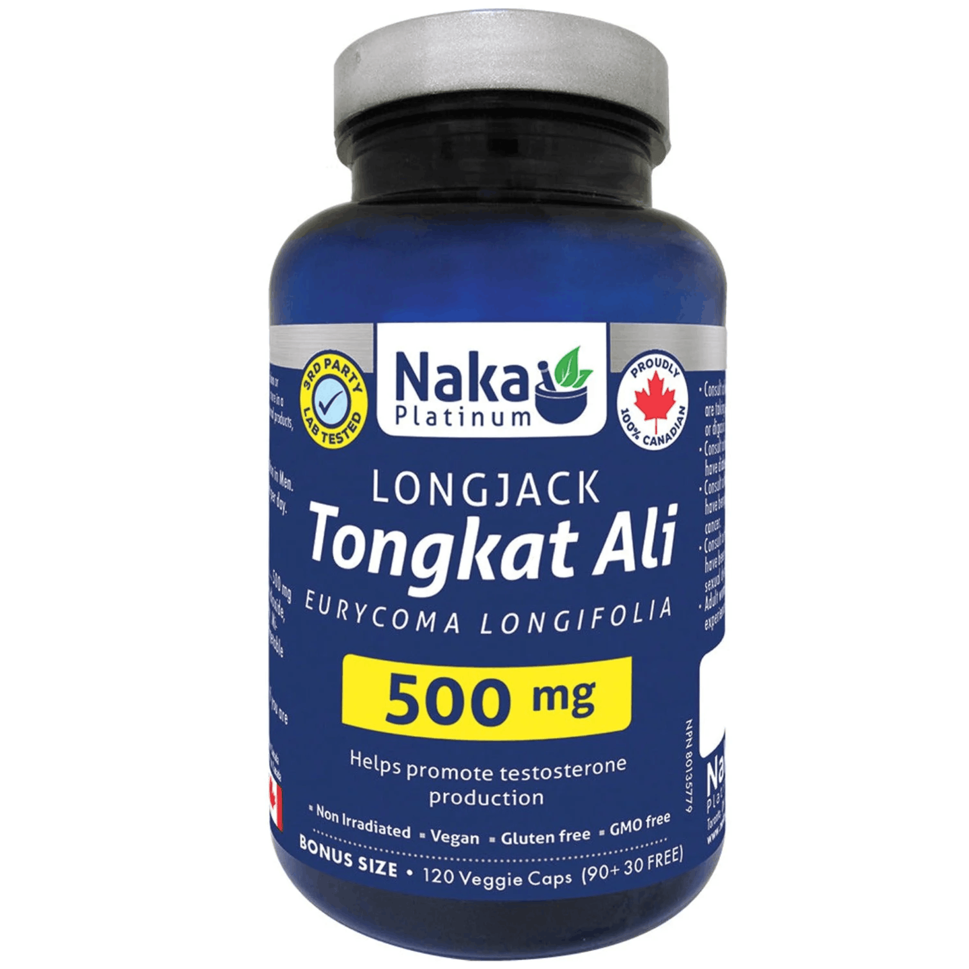 120 Vegetable Capsules | NAKA Platinum Longjack Tongkat Ali