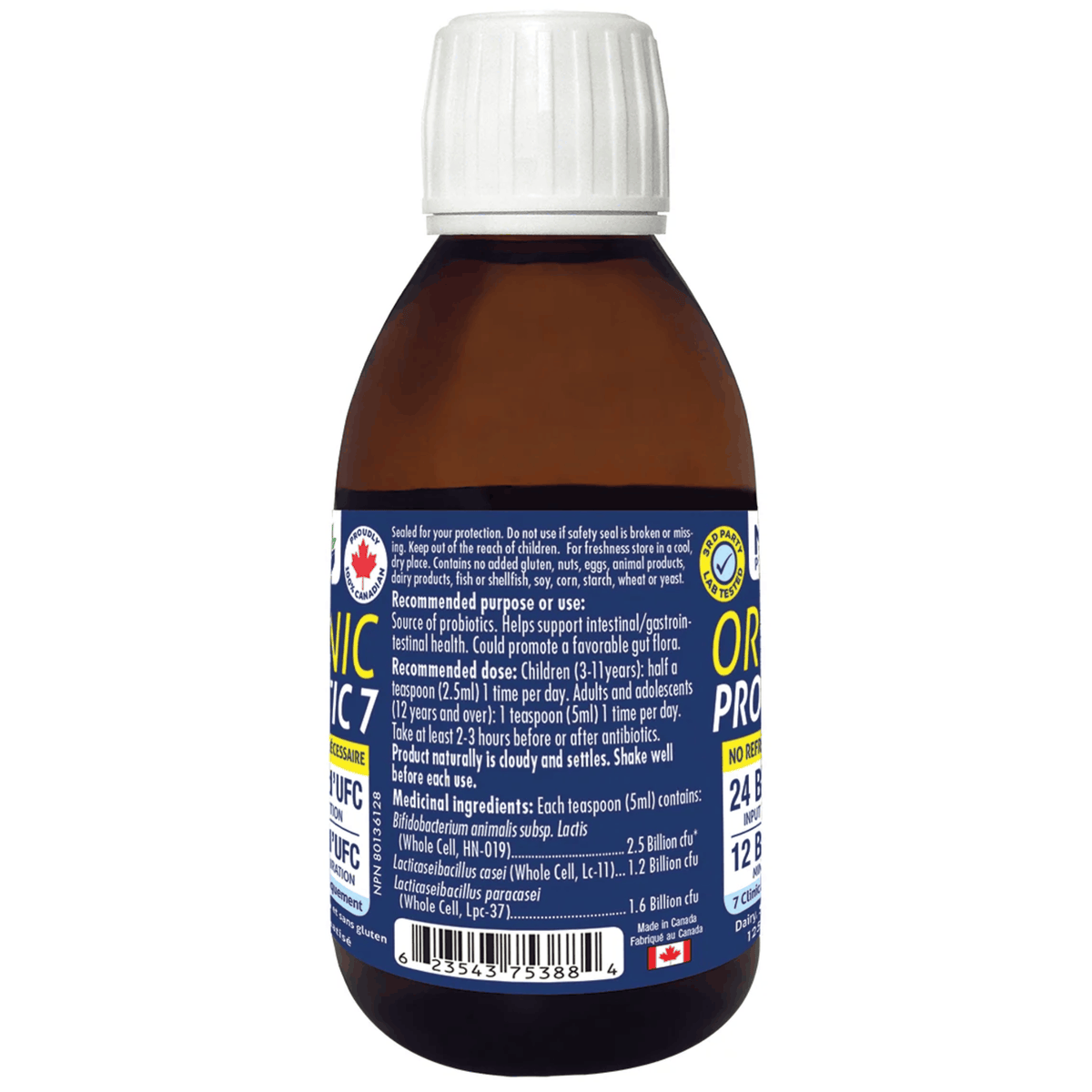 125ml Unflavoured | Naka Platinum Organic Probiotic 7 Liquid