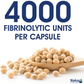 60 Delayed Release Vegetable Capsules | NAKA Platinum Natto4000 Nattokinase Infographic on 4000 Fibrinolytic Units per Capsule