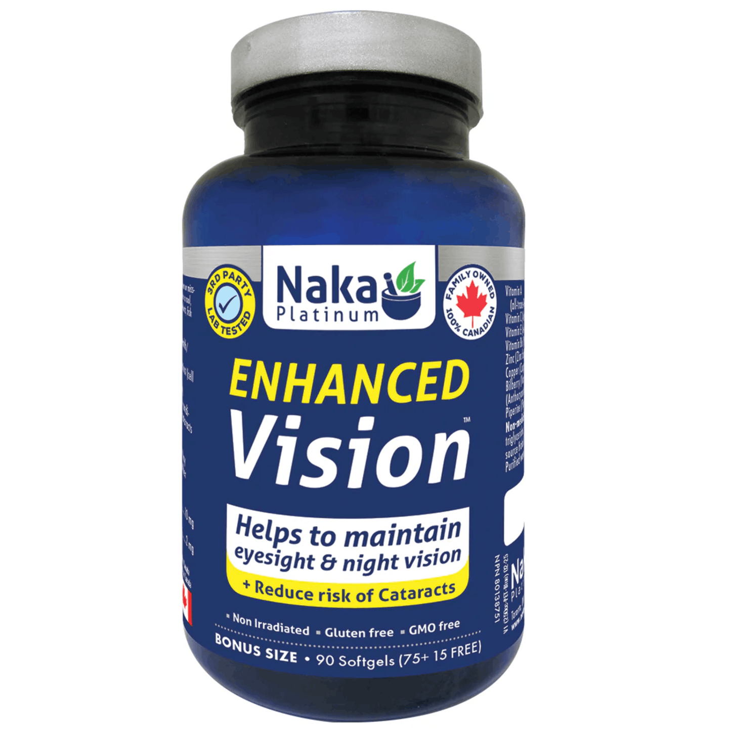 90 Softgels | Naka Platinum Enhanced Vision