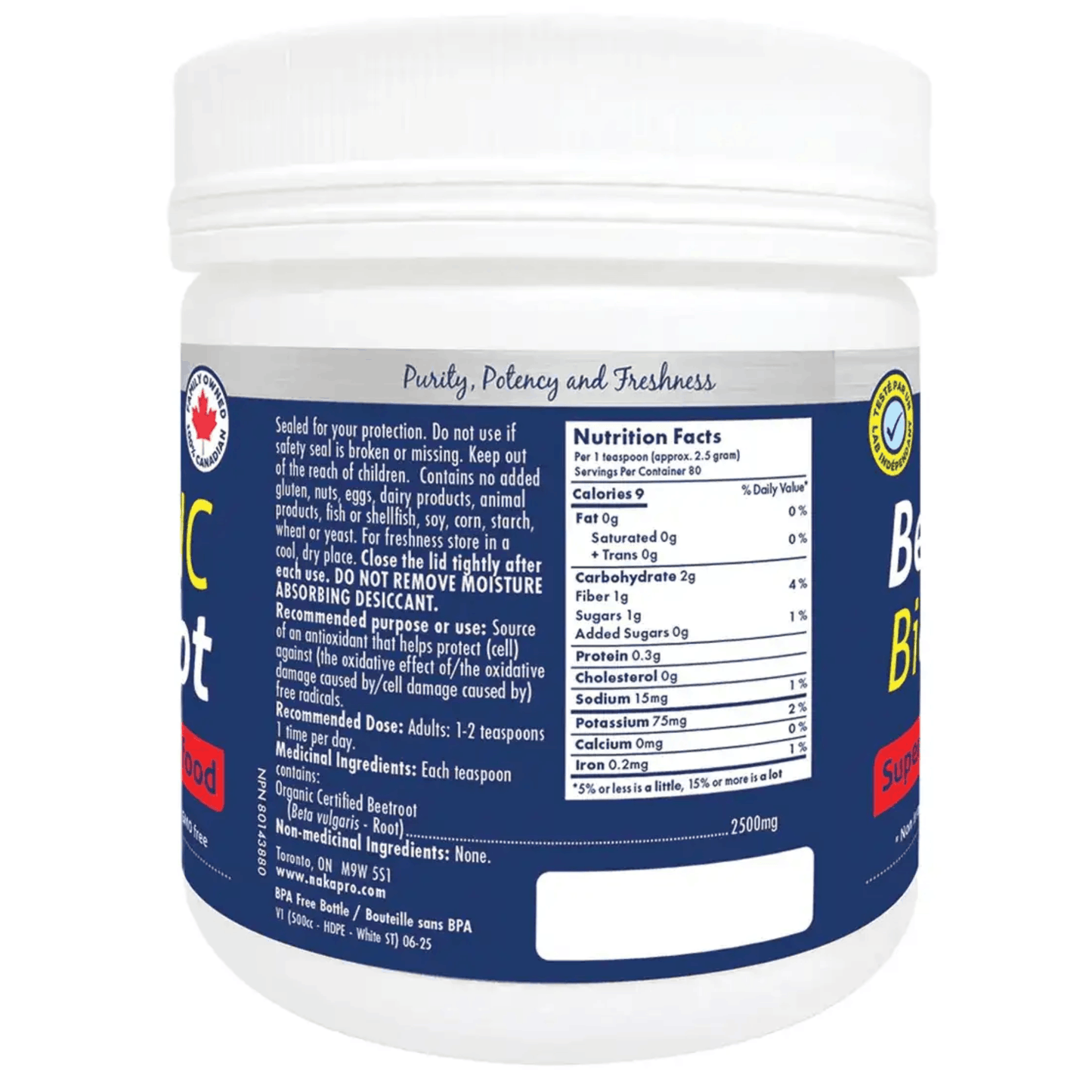 200g Natural Flavour | Naka Organic Beetroot Powder