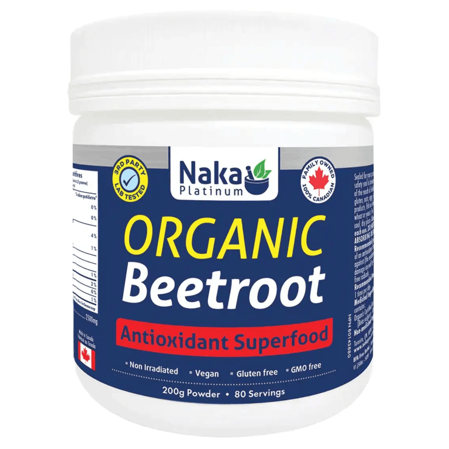 200g Natural Flavour | Naka Organic Beetroot Powder