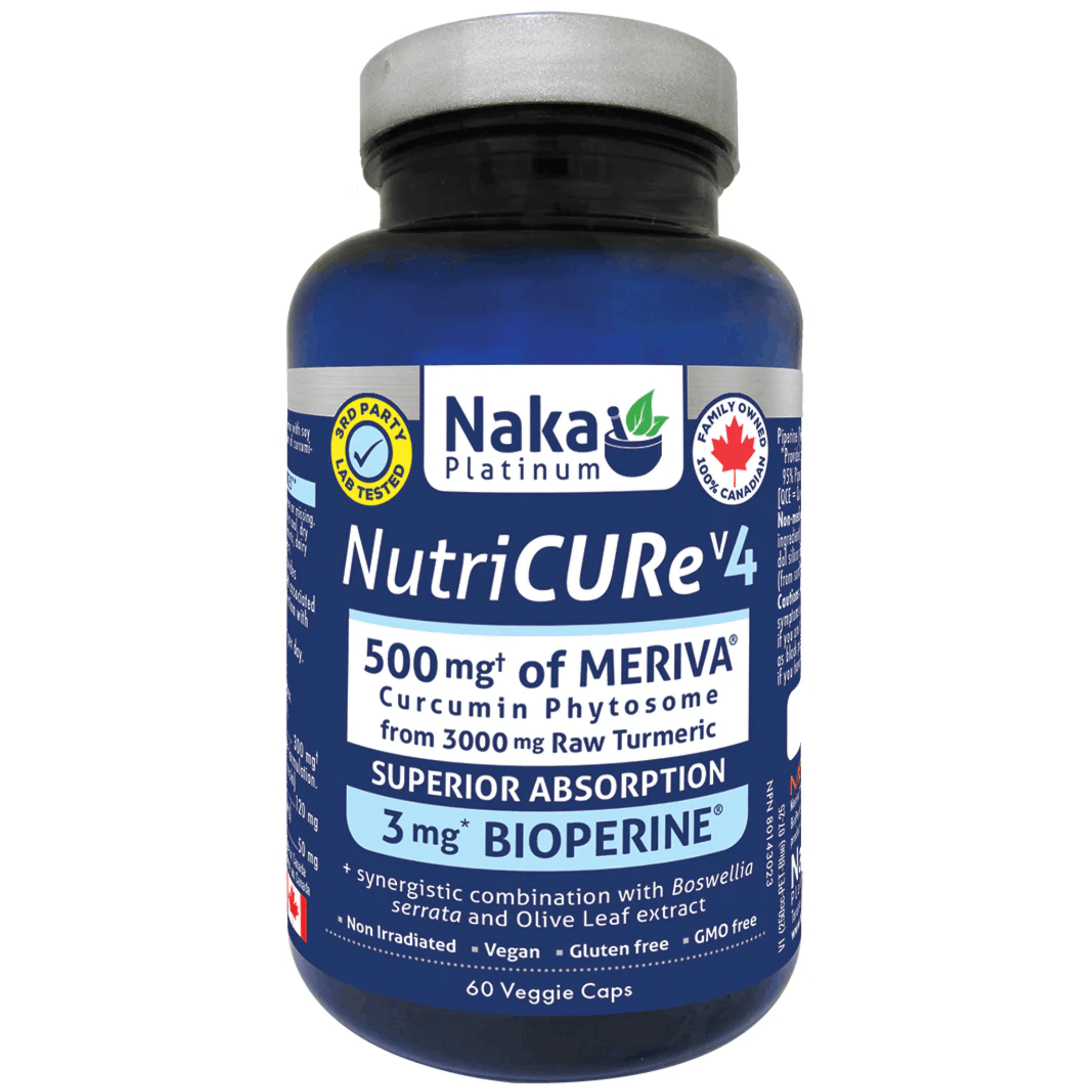 60 Vegetable Capsules | Naka Platinum NutriCure V4