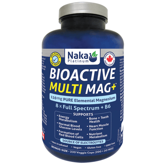 230 Vegetable Capsules | Naka Platinum Bioactive Multi Mag Plus