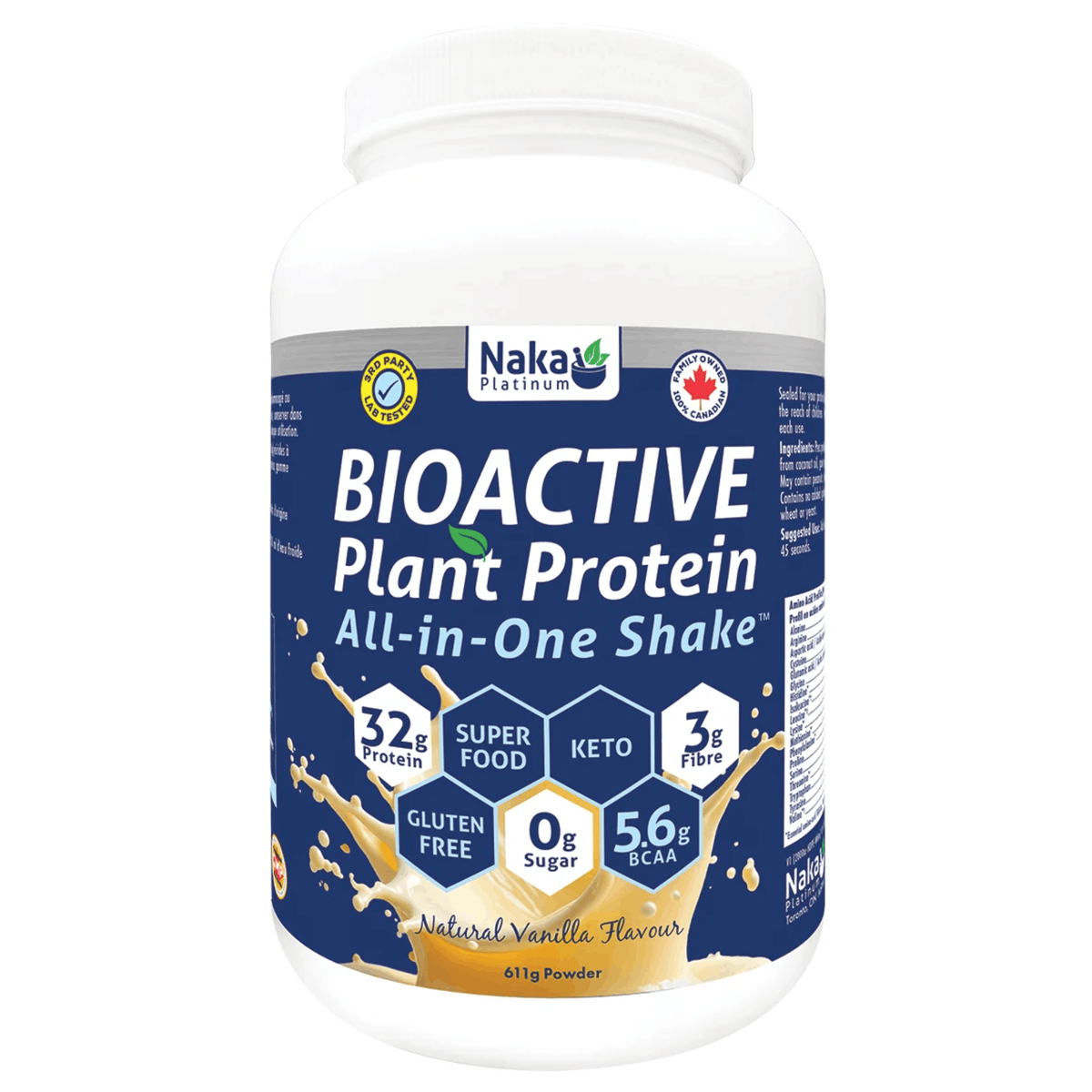 611g Vanilla | Naka Platinum Bioactive Platinum Protein All-in-One Shake Powder