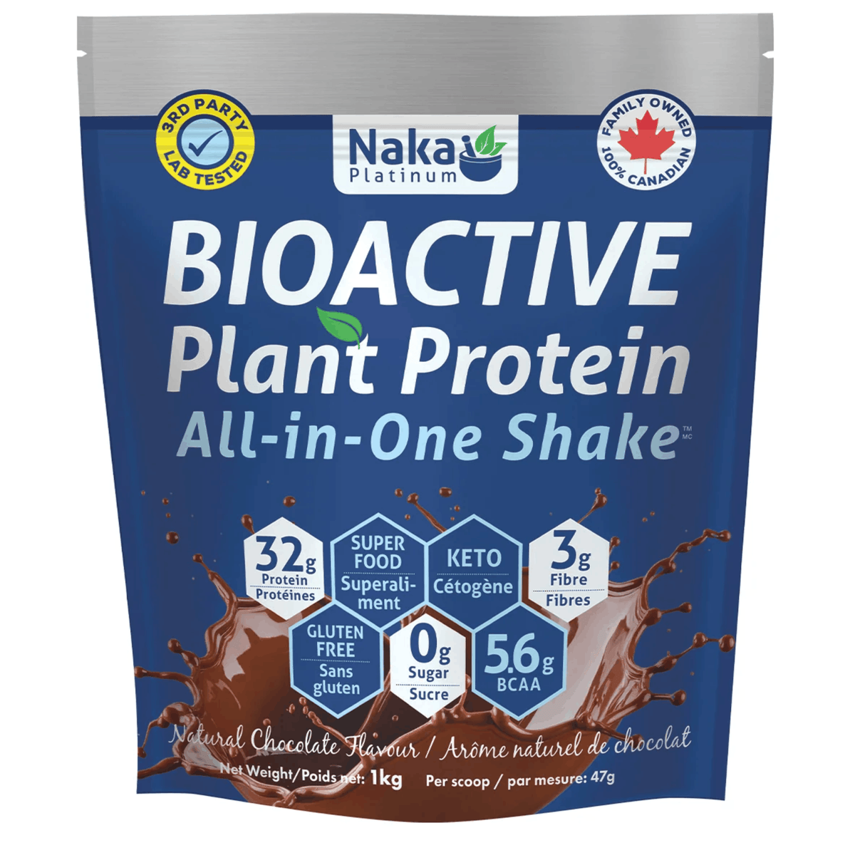 1000g Chocolate | Naka Platinum Bioactive Platinum Protein All-in-One Shake Powder