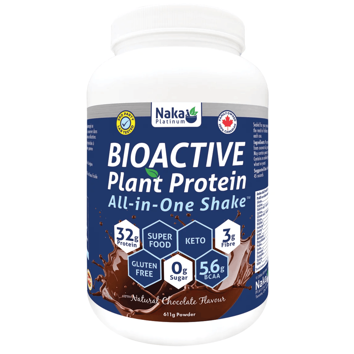 611g Chocolate | Naka Platinum Bioactive Platinum Protein All-in-One Shake Powder