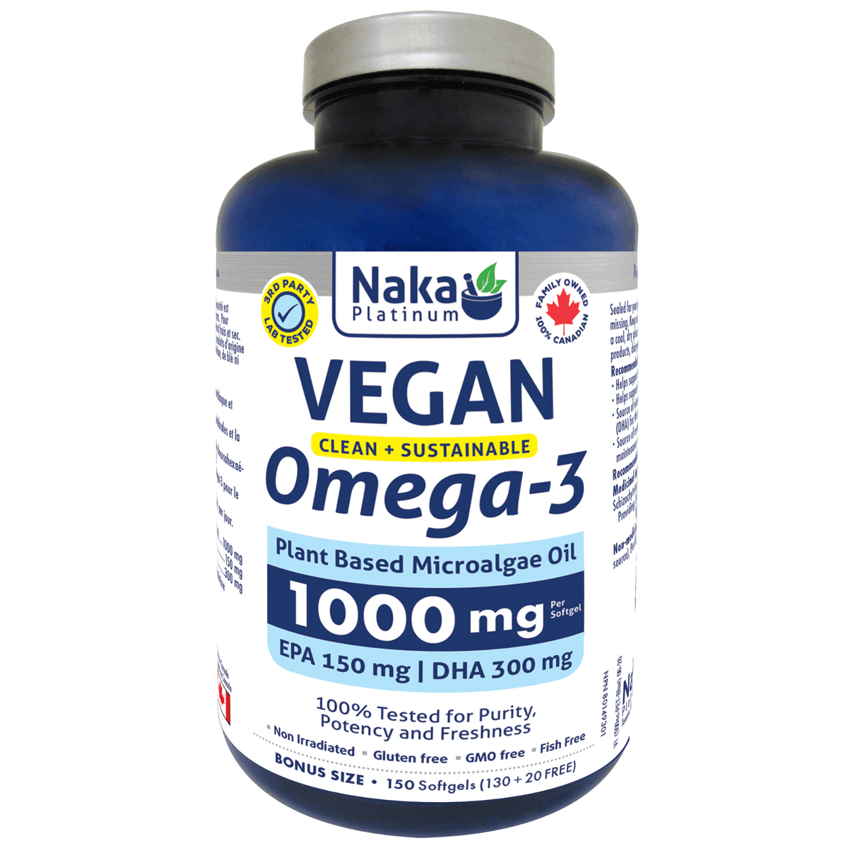 150 Softgels | Naka Platinum Vegan Omega-3