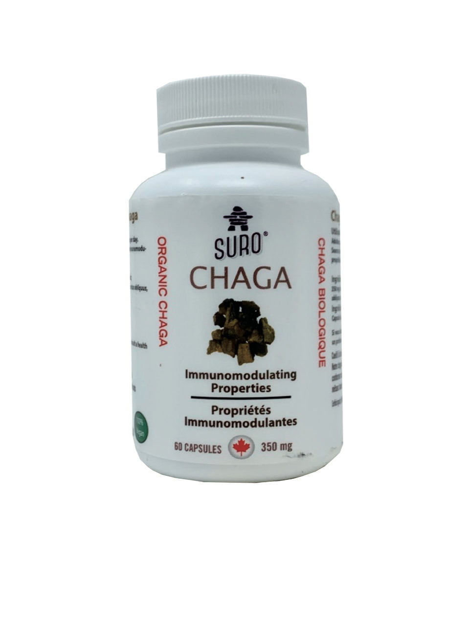 60 Vegetable Capsules | SURO Organic Canadian Chaga Capsules 60 Vegetable Capsules