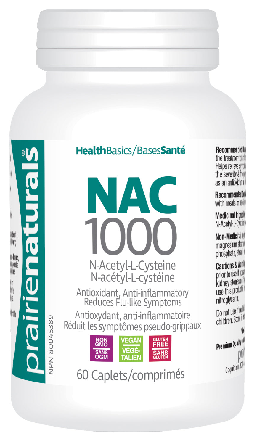 60 Caplets | Prairie Naturals NAC 1000mg 60 Caplets