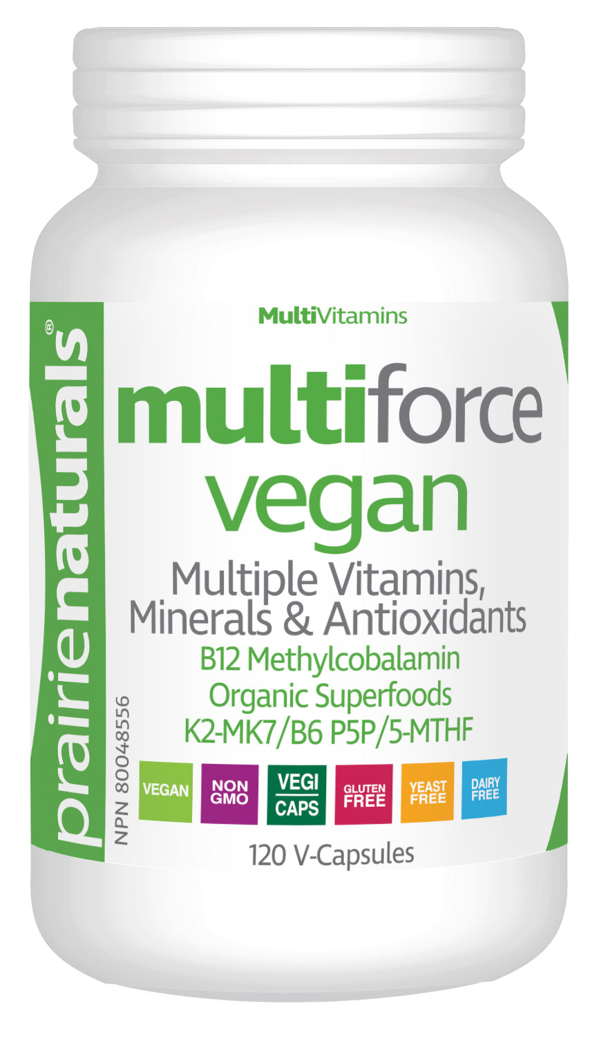 120 Vegetable Capsules | Prairie Naturals Multi-Force Vegan Daily Multivitamin 120 Vegetable Capsules