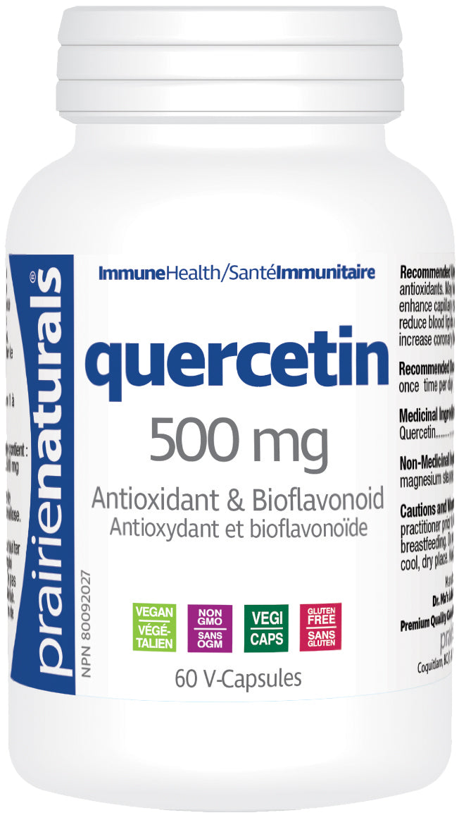 60 Vegetable Capsules | Prairie Naturals Quercetin 500mg 60 Vegetable Capsules