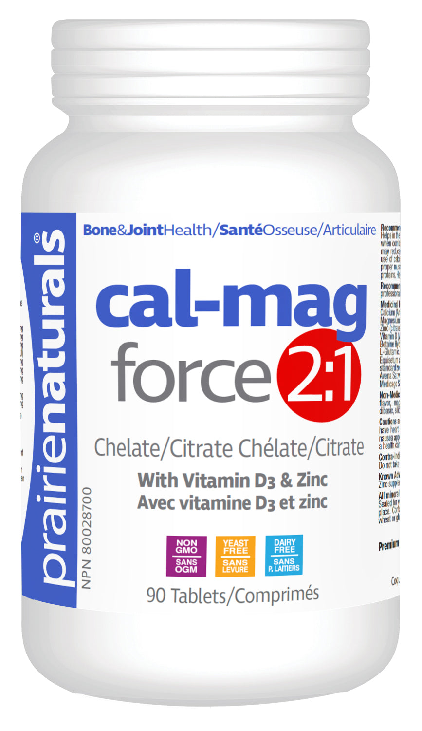 90 Tablets | Prairie Naturals Cal-Mag Force 2:1 90 Tablets
