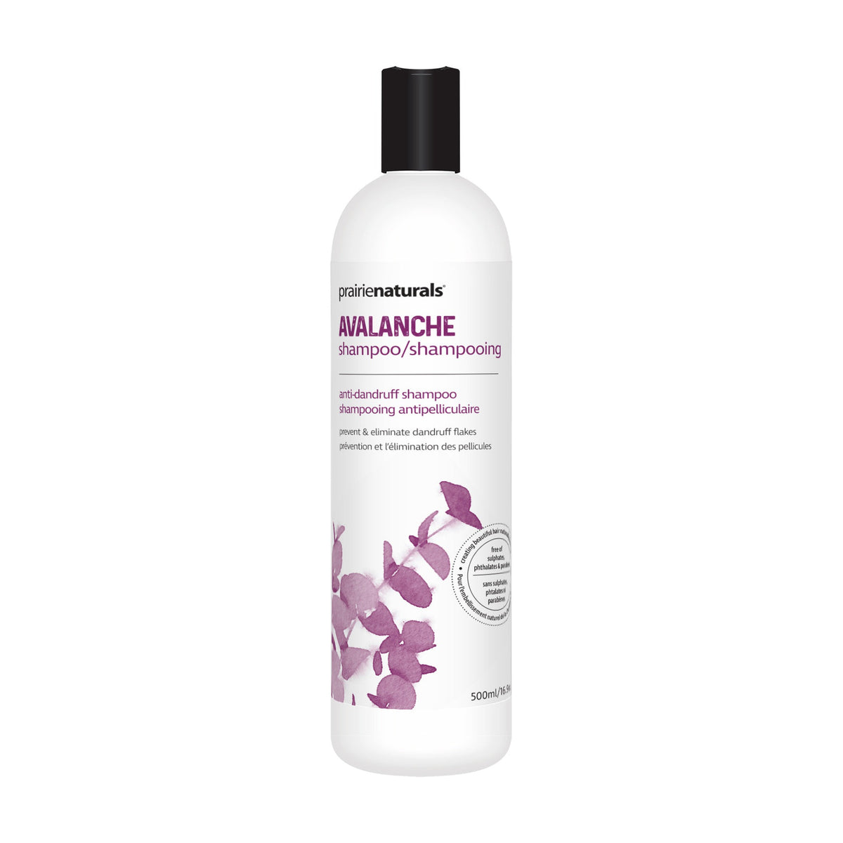 Prairie Naturals Natural Shampoo, Paraben-Free with Silk Amino Acids and Botanicals, 8 Formulas incl. Tea Tree, Argan, Volumizing and Silver Toning, 500ml - Avalanche (Pine and Peppermint Scalp Care)