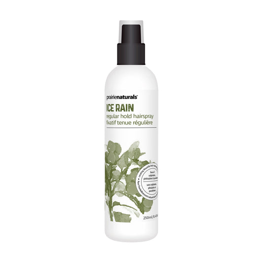 Prairie Naturals Natural Non-Aerosol Hairspray, Ice Rain Flexible Hold or Ice Freeze Firm Hold, Paraben and Phthalate-Free, 250ml - Ice Rain (Flexible Hold)